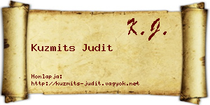 Kuzmits Judit névjegykártya